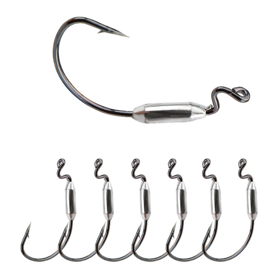 เหยื่อหนอนนุ่ม 5 ชิ้น 1/0 #    - Fishing Hook Offset บทวิจารณ์และราคา