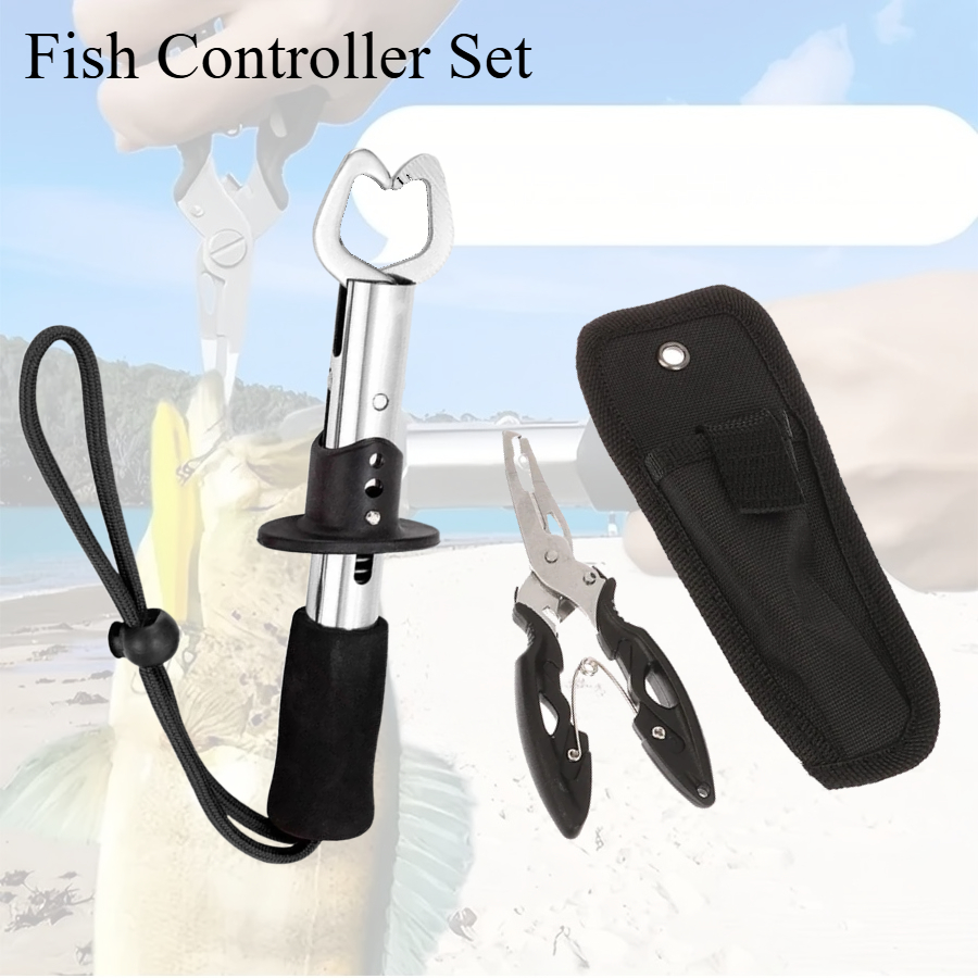 2pcs ปลาชุดควบคุมรวม 1 PC แหนบ - Fishing Hook Sharpener บทวิจารณ์และราคา