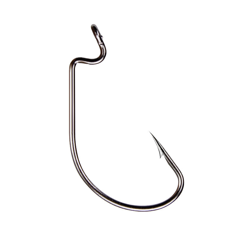 50pcs หนอนกว้างตะขอเหล็กคาร์บอ - Fishing Hook Offset บทวิจารณ์และราคา