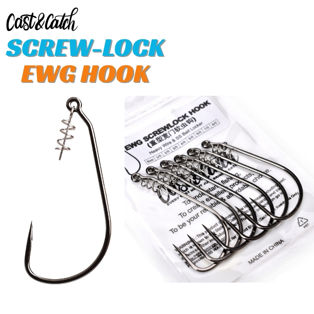 เบ็ดตกปลา Cast&Catch SCREW-LOC - Fishing Hook Weedless บทวิจารณ์และราคา