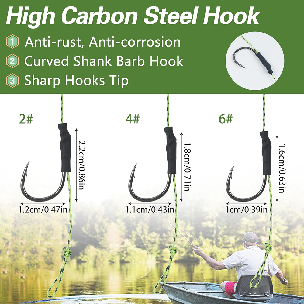 12ชิ้นตะขอตกปลาคาร์พที่ผูกไว้ล - Fishing Hook Assortment บทวิจารณ์และราคา