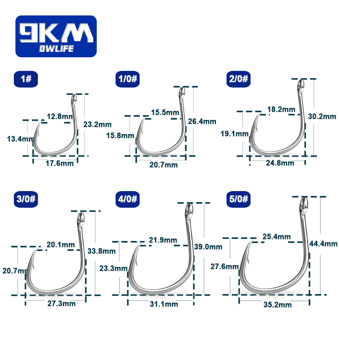 9KM ตะขอตกปลาน้ําเค็มเหยื่อสดต - Fishing Hook Circle บทวิจารณ์และราคา