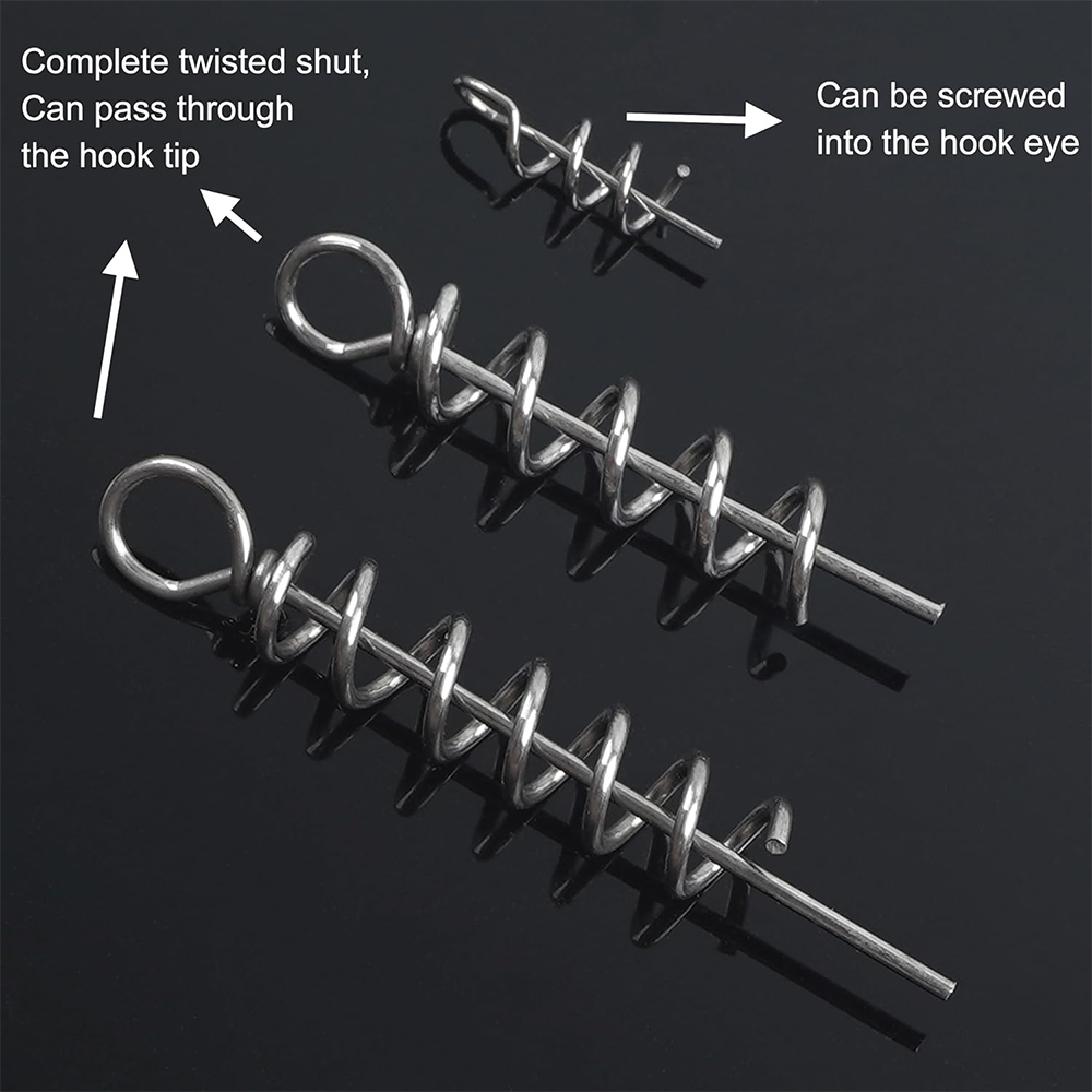 50 ชิ้นฤดูใบไม้ผลิ Twist Lock  - Fishing Hook Stainless Steel บทวิจารณ์และราคา