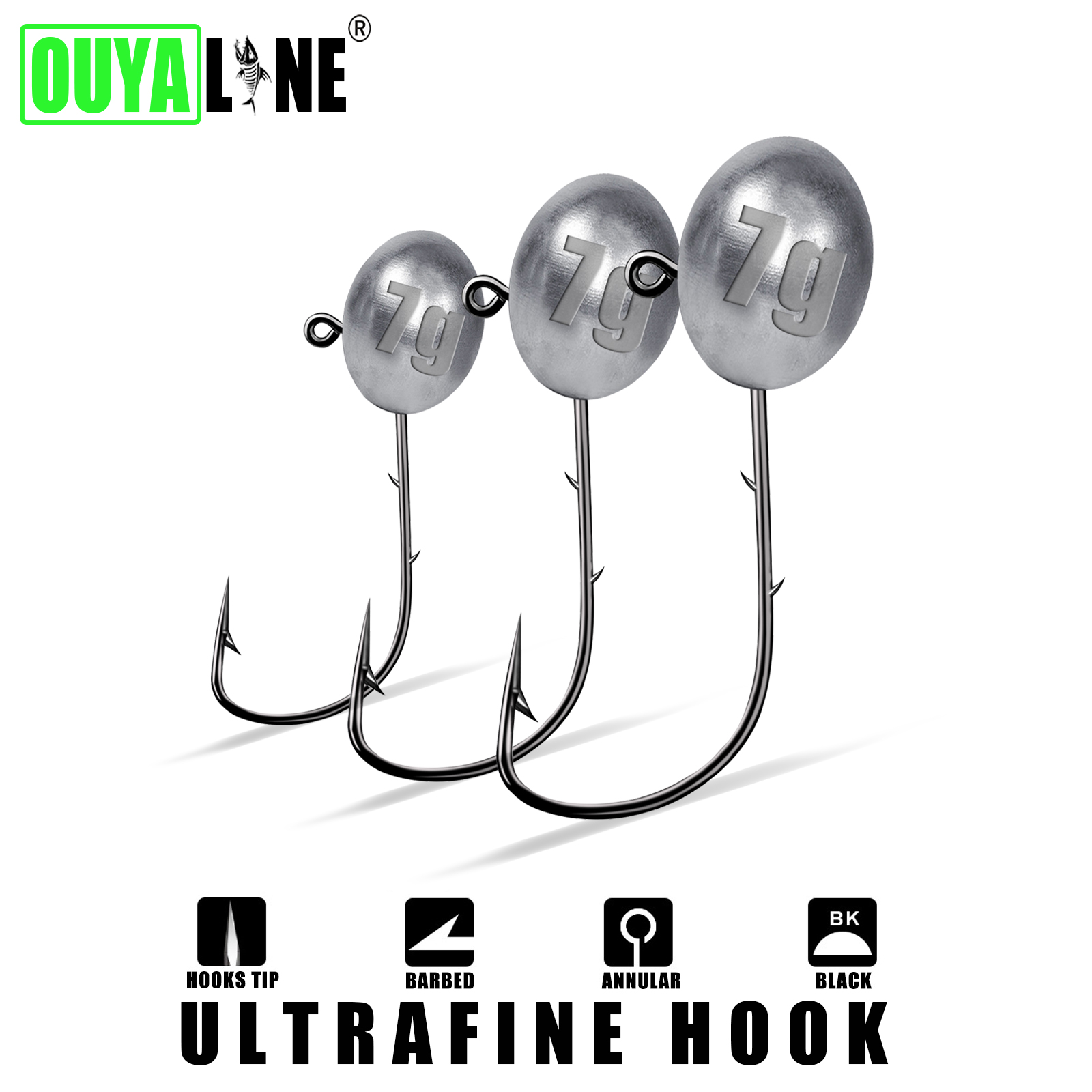 ตะขอเบ็ดตกปลา1X สำหรับหนอนนิ่ม - Fishing Hook Offset บทวิจารณ์และราคา